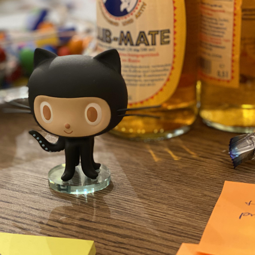 Octocat figure on desk